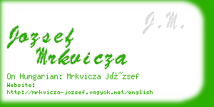 jozsef mrkvicza business card